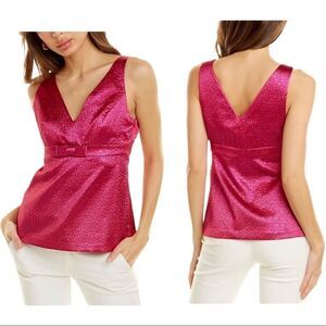 TRINA TURK Loveliness Metallic Bow Sleeveless Cami Top BNWT